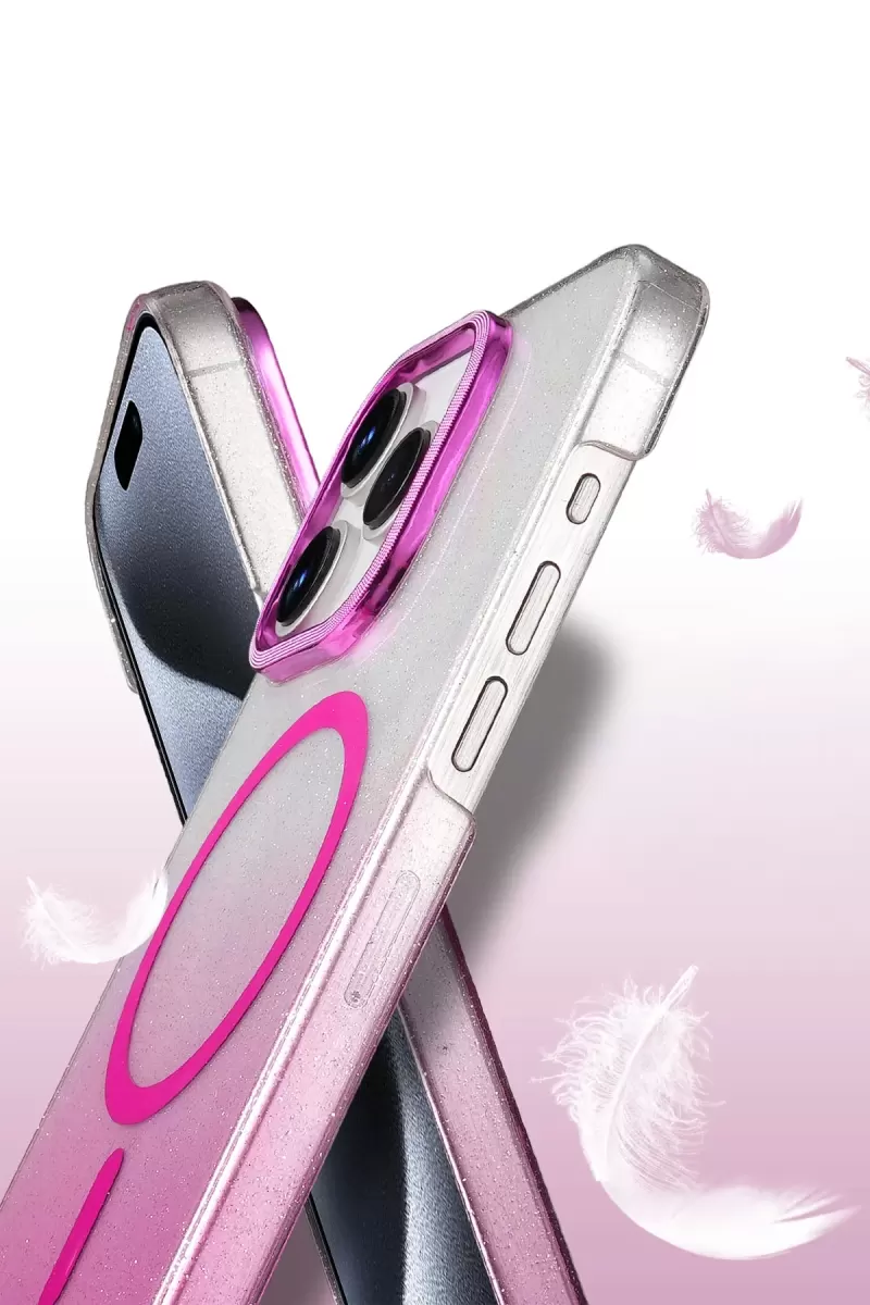 Newface Apple iPhone 14 Pro Max Glossy Magsafe Kapak - Mor