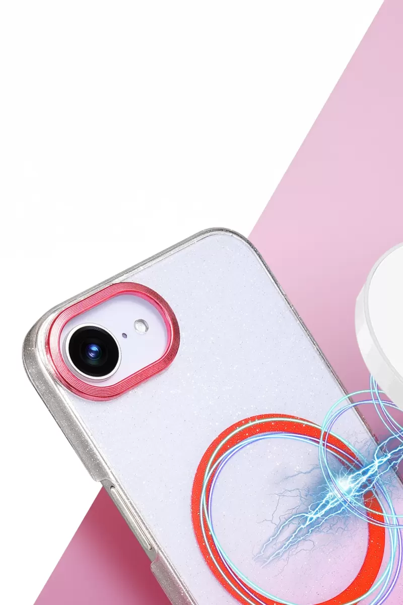 Newface Apple iPhone 16E Glossy Magsafe Kapak - Çöl Titanyum