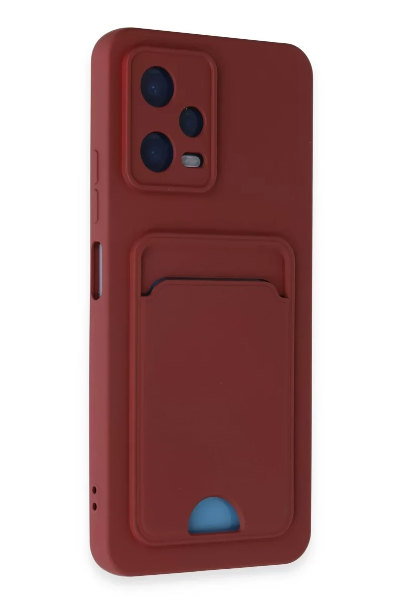 Newface Xiaomi Poco X5 5G Kılıf Kelvin Kartvizitli Silikon - Bordo