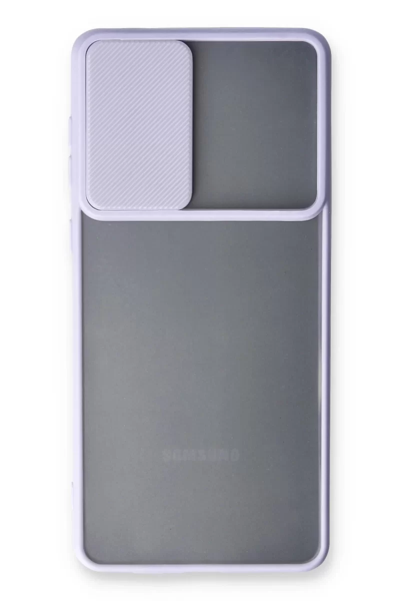 Newface Samsung Galaxy A53 5G Kılıf Palm Buzlu Kamera Sürgülü Silikon - Lila