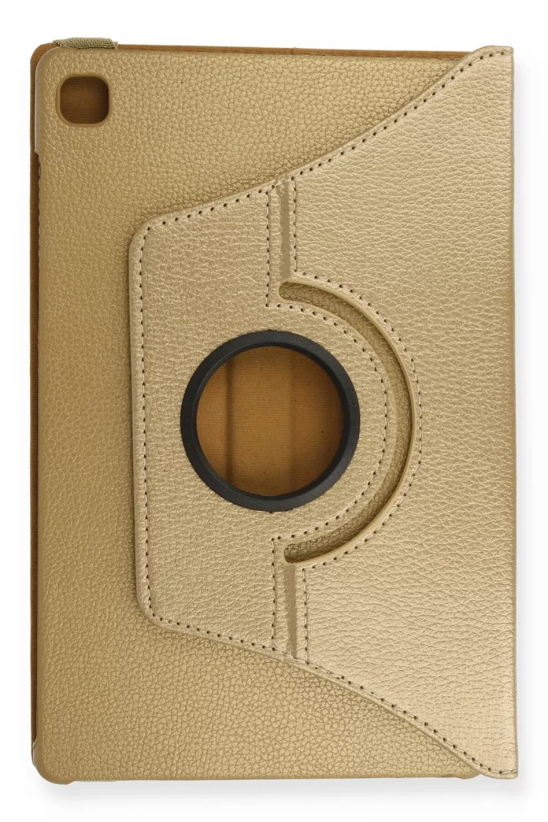 Newface Samsung Galaxy T500 Tab A7 10.4 Kılıf 360 Tablet Deri Kılıf - Gold
