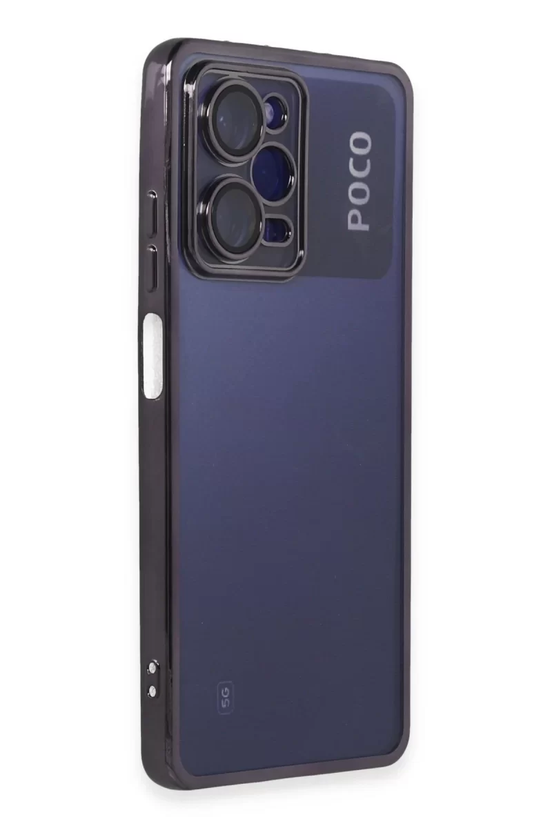 Newface Xiaomi Poco X5 Pro 5G Kılıf Razer Lensli Silikon - Mor