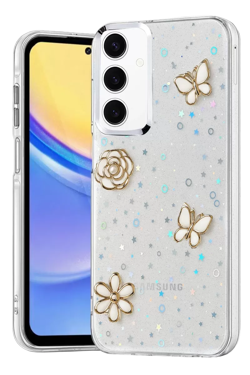 Newface Samsung Galaxy A35 5G Fiyonk Desenli Kapak - Desen 10