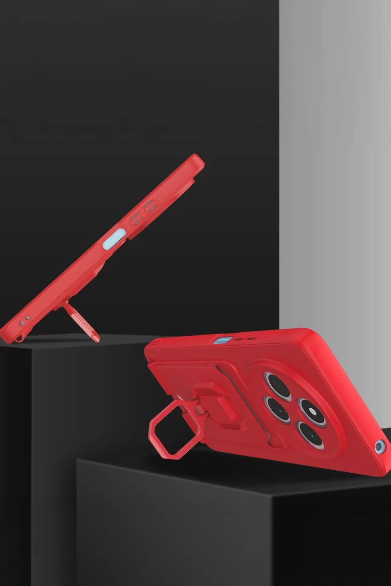 Newface Xiaomi Redmi 14C Kılıf Zuma Kartvizitli Yüzüklü Silikon - Siyah