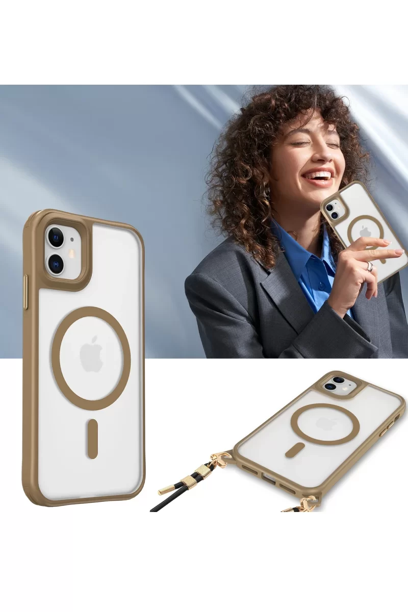 Newface Apple iPhone 11 Kılıf Enka Magsafe Silikon Kılıf - Şeffaf