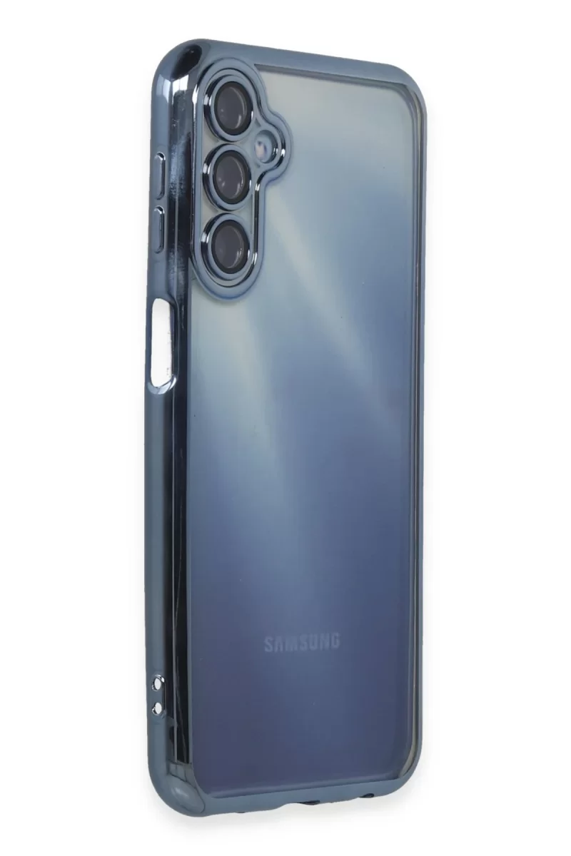 Newface Samsung Galaxy A15 4G Kılıf Razer Lensli Silikon - Açık Mavi