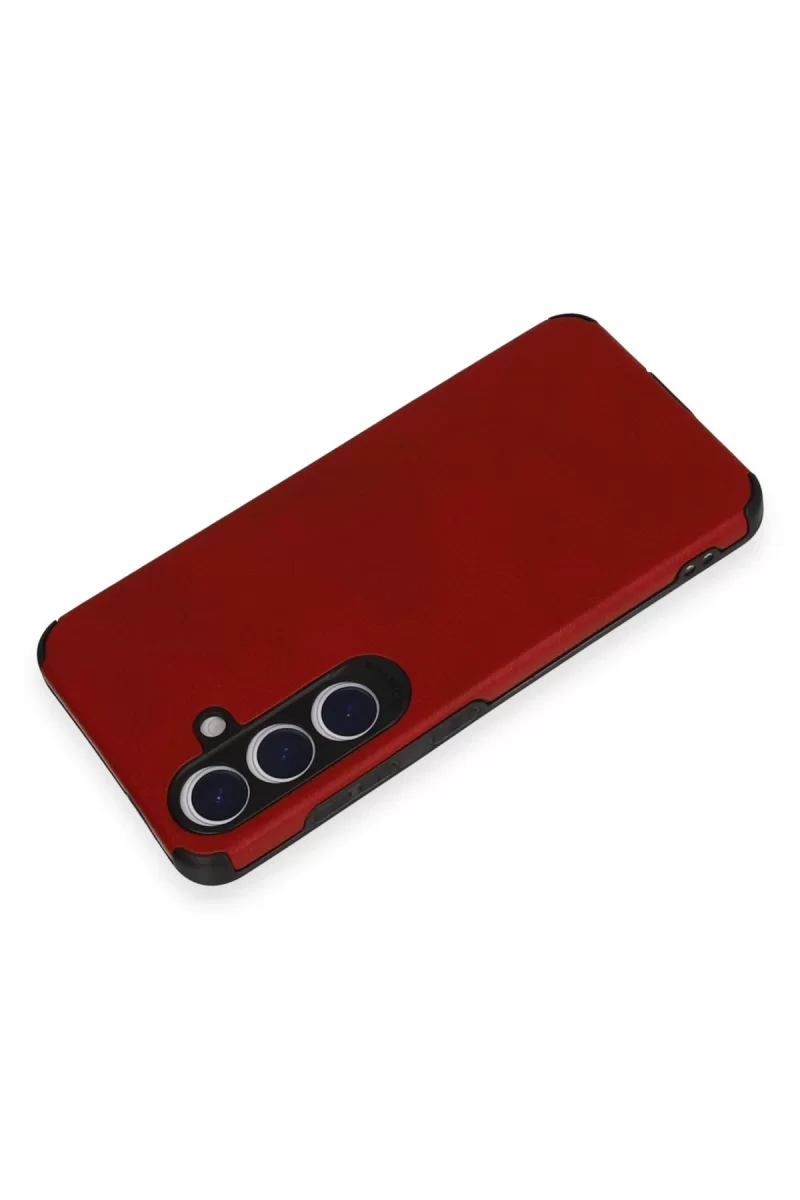 Newface Samsung Galaxy S24 Kılıf Loop Deri Silikon - Kırmızı