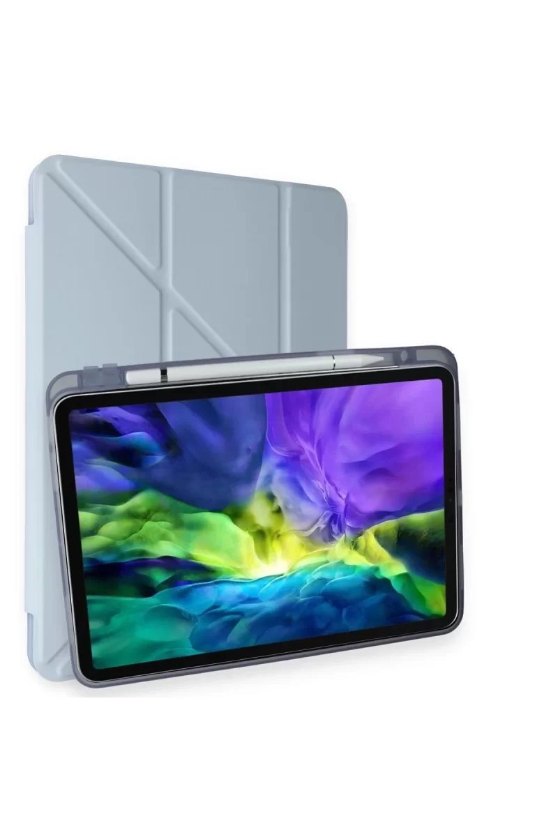 Newface Apple iPad Pro 11 (2021) Kılıf Kalemlikli Hugo Tablet Kılıfı - Mavi
