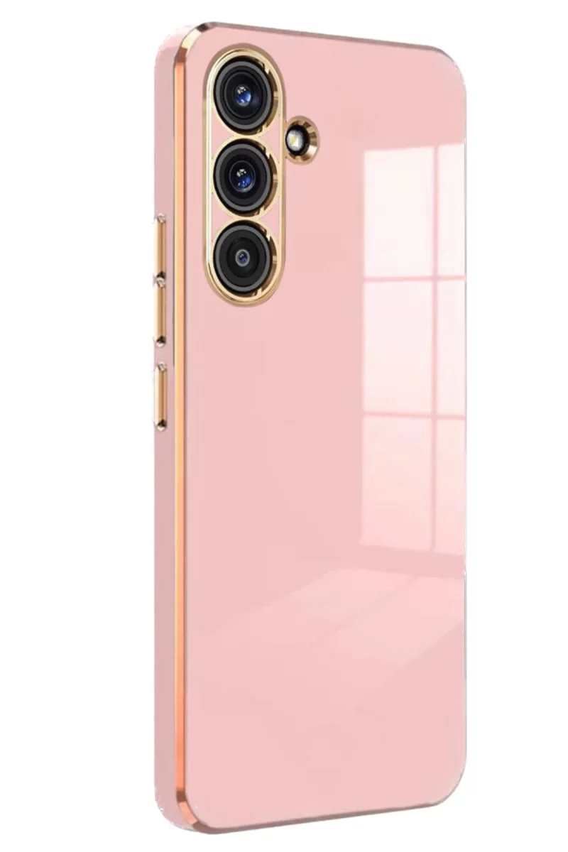 Newface Samsung Galaxy S25 Kılıf Volet Silikon - Pembe