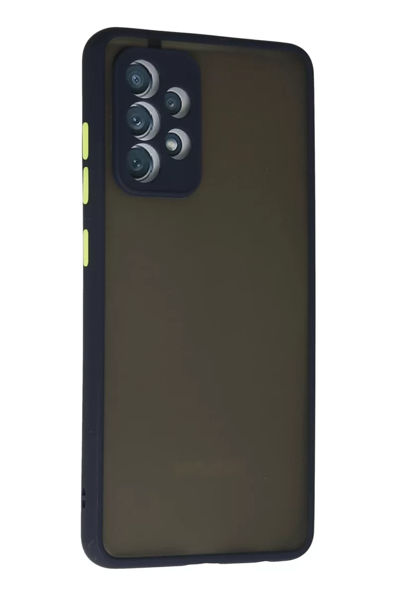 Newface Samsung Galaxy A72 Kılıf Montreal Silikon Kapak - Lacivert