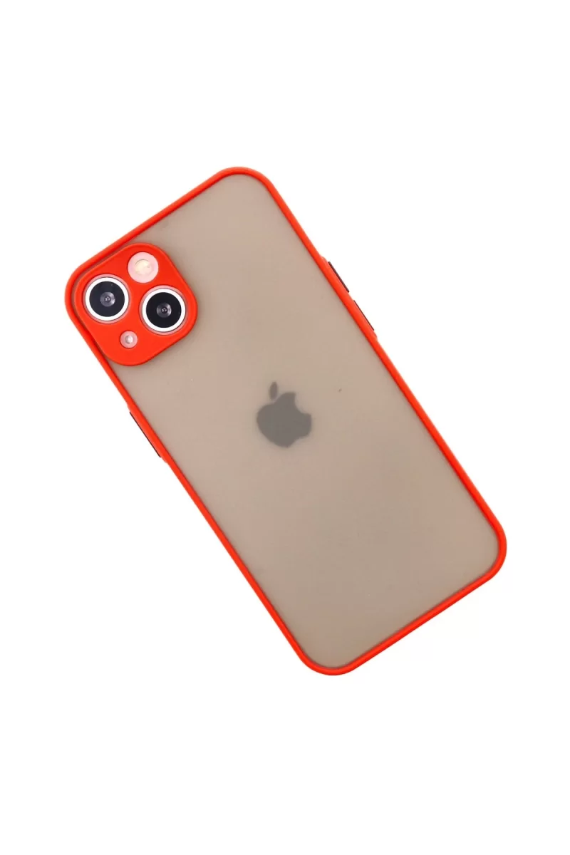 Newface Apple iPhone 14 Kılıf Montreal Silikon Kapak - Kırmızı