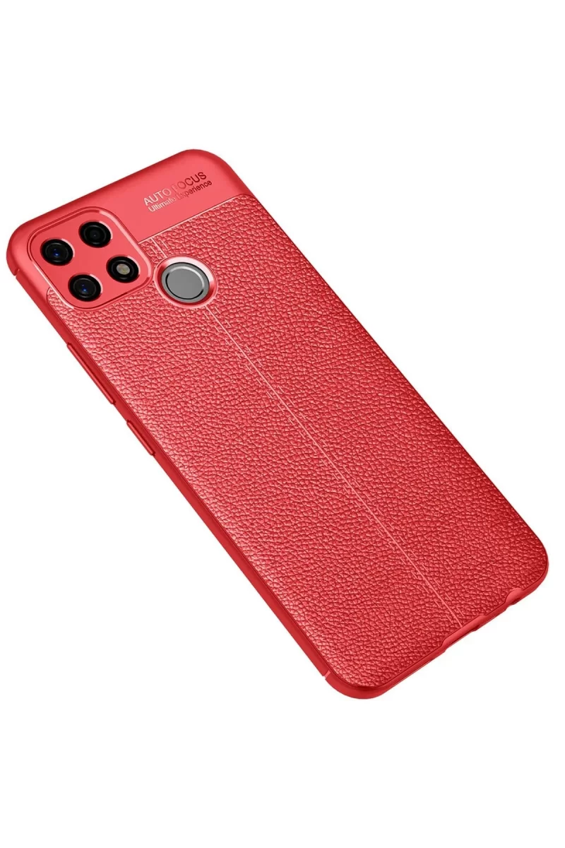 Newface Oppo A15 Kılıf Auto Focus Kapak - Kırmızı