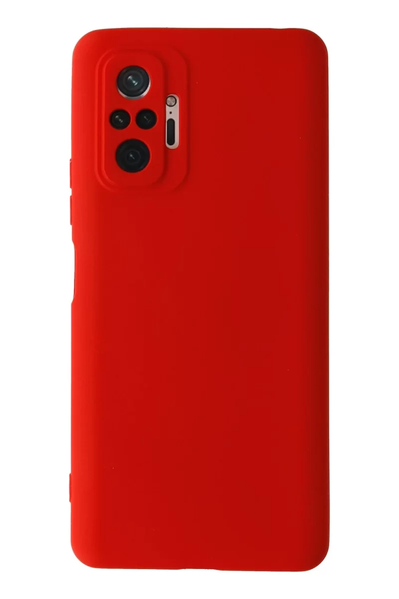 Newface Xiaomi Redmi Note 10 Pro Kılıf Nano içi Kadife Silikon - Kırmızı