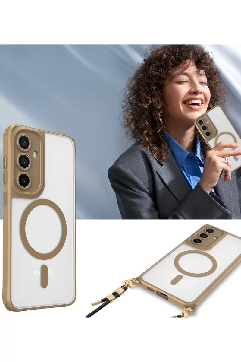 Newface Samsung Galaxy S23 Plus Kılıf Enka Magsafe Silikon Kılıf - Şeffaf