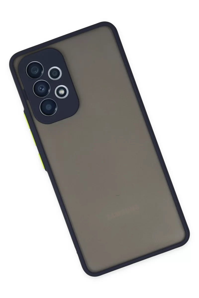 Newface Samsung Galaxy A73 5G Kılıf Montreal Silikon Kapak - Lacivert