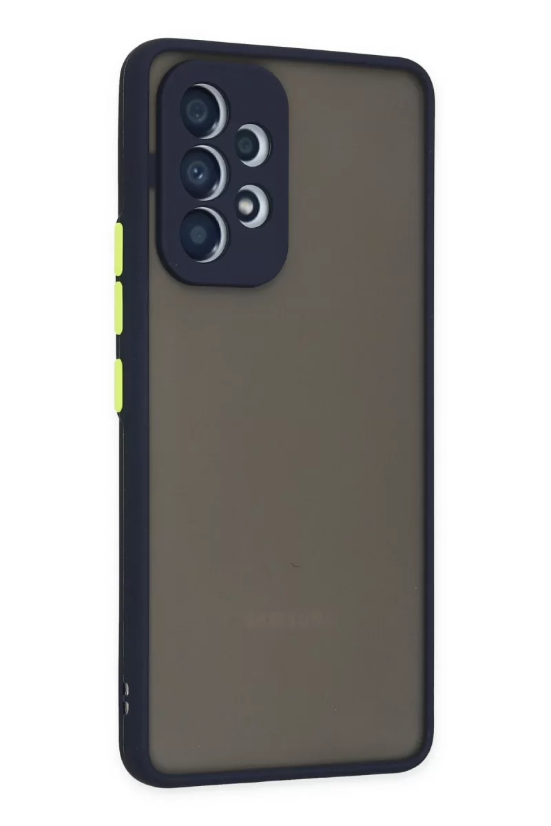 Newface Samsung Galaxy A73 5G Kılıf Montreal Silikon Kapak - Lacivert
