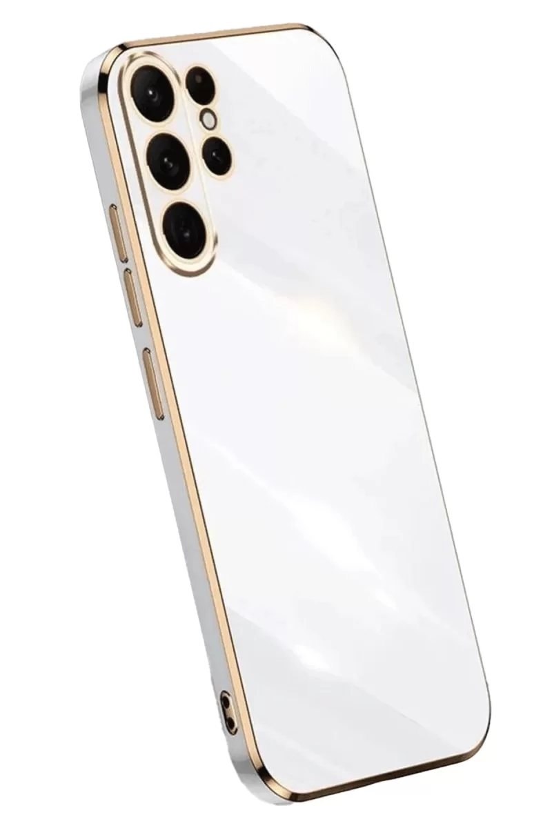 Newface Samsung Galaxy S25 Ultra Kılıf Volet Silikon - Beyaz