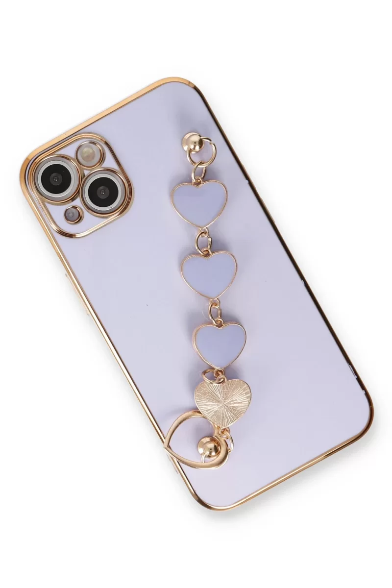 Newface Apple iPhone 14 Kılıf Esila Silikon - Lila