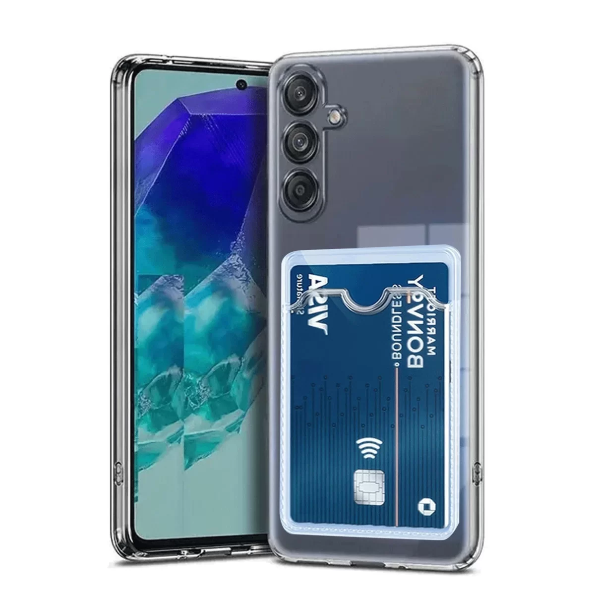 Newface Samsung Galaxy A36 Kılıf Kart Şeffaf Silikon - Şeffaf