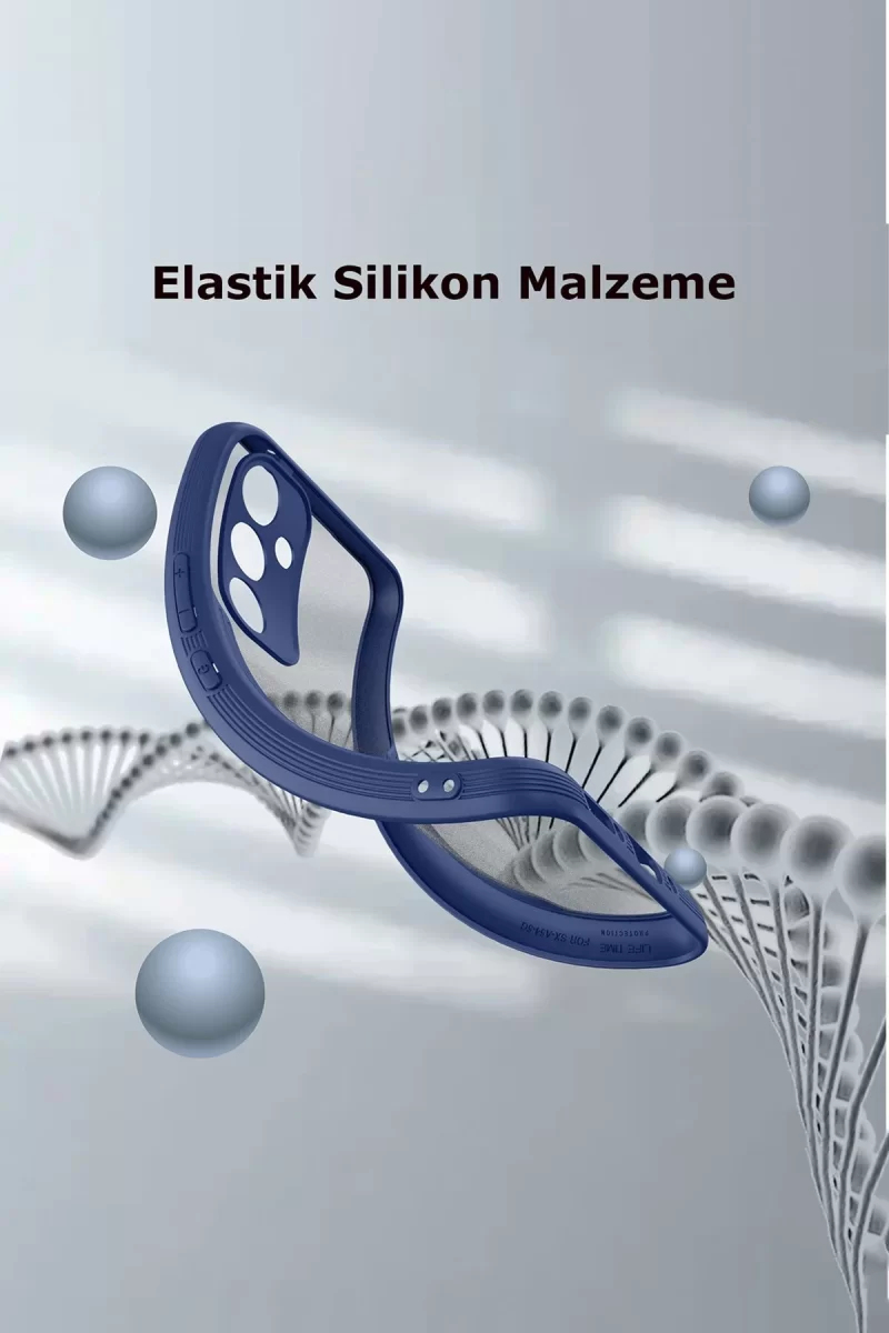 Newface Samsung Galaxy A24 4G Kılıf Platin Silikon - Mavi