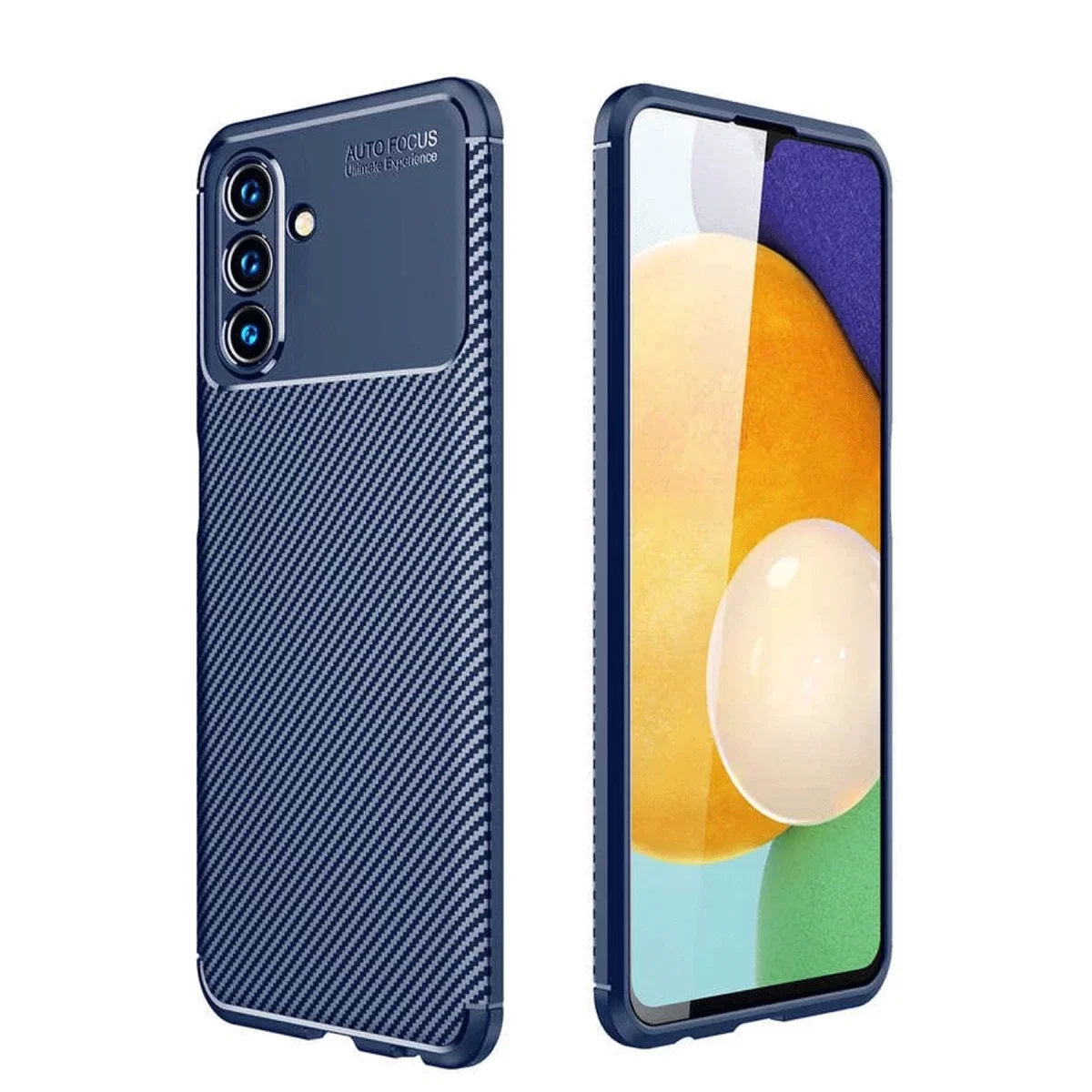 Newface Samsung Galaxy A36 Kılıf Auto Focus Karbon Kapak - Lacivert