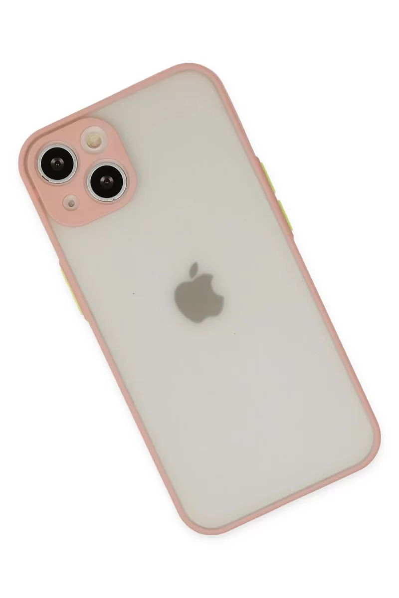 Newface Apple iPhone 14 Kılıf Montreal Silikon Kapak - Pembe