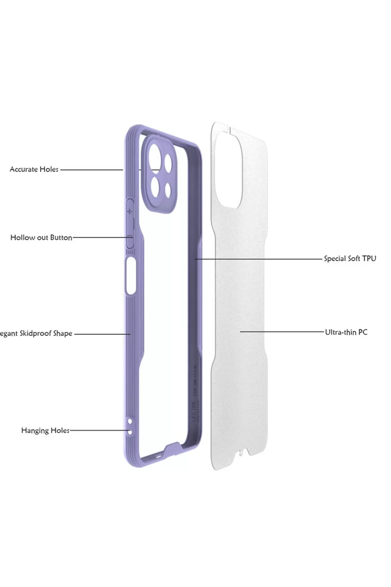 Newface Xiaomi Mİ 11 Lite Kılıf Platin Silikon - Mavi