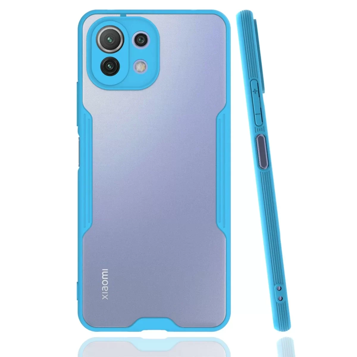 Newface Xiaomi Mİ 11 Lite Kılıf Platin Silikon - Mavi