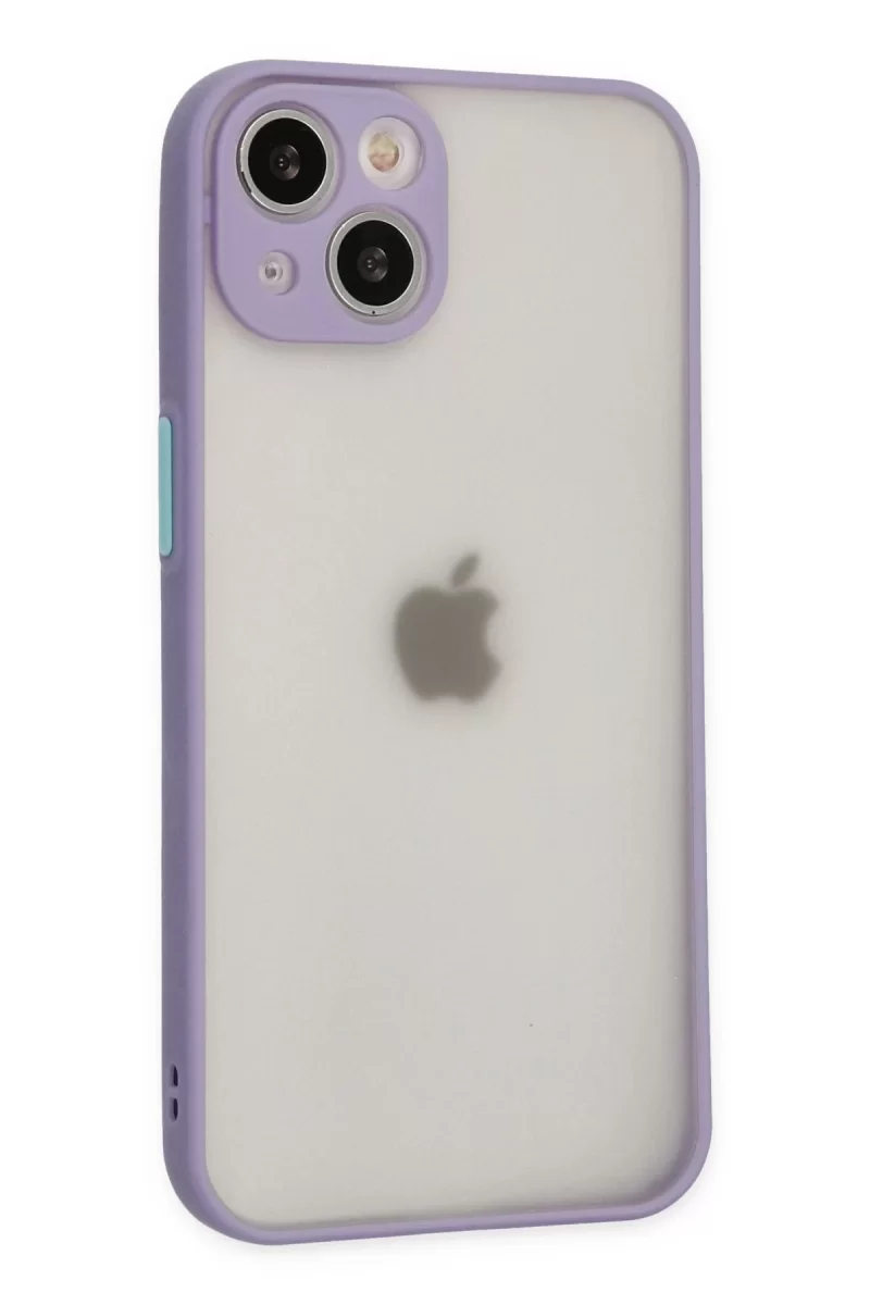 Newface Apple iPhone 14 Kılıf Montreal Silikon Kapak - Mor
