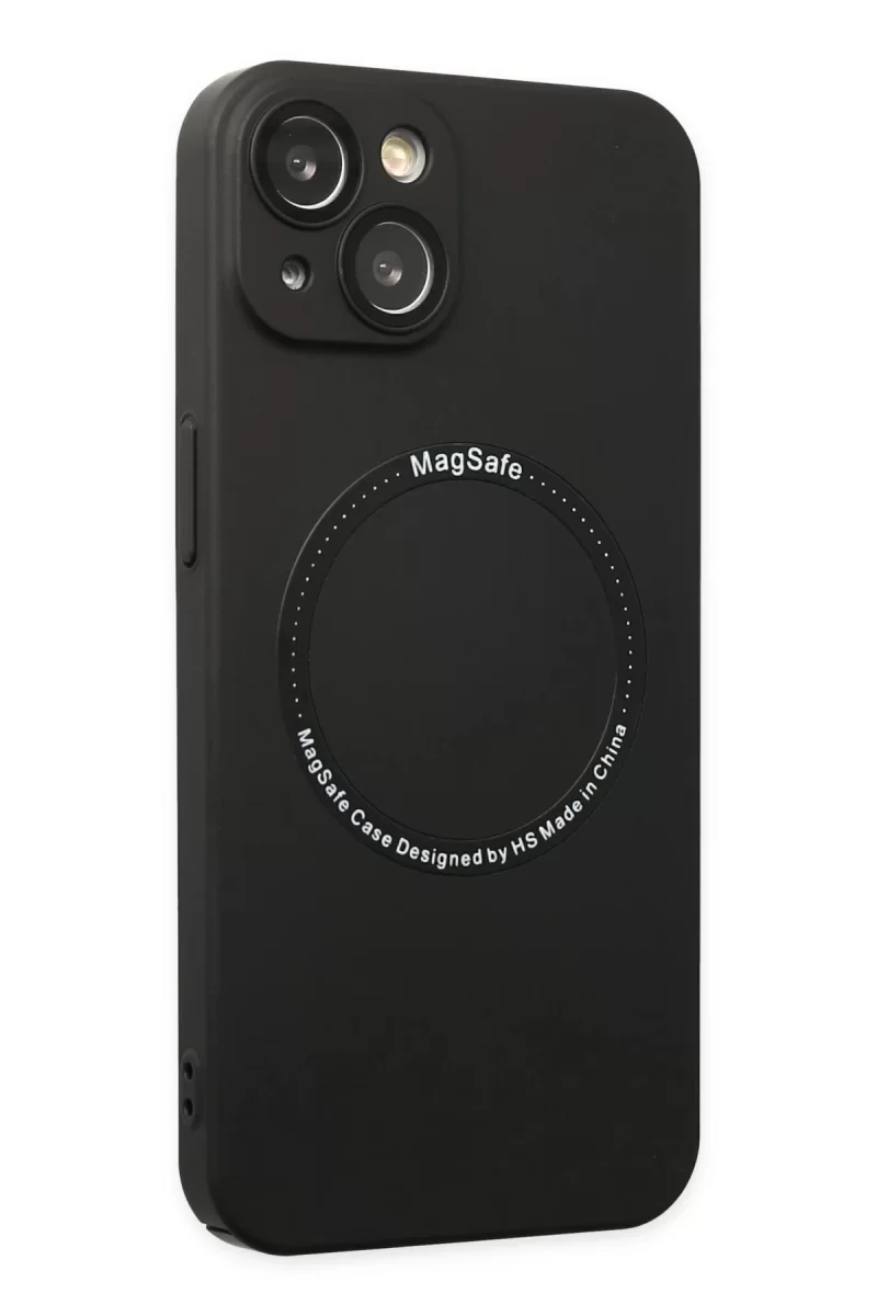 Newface Apple iPhone 14 Plus Kılıf Jack Magneticsafe Lens Silikon - Siyah