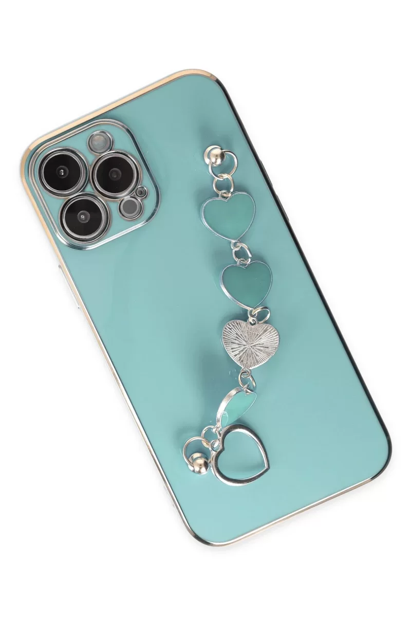 Newface Apple iPhone 14 Pro Max Kılıf Esila Silikon - Su Yeşili