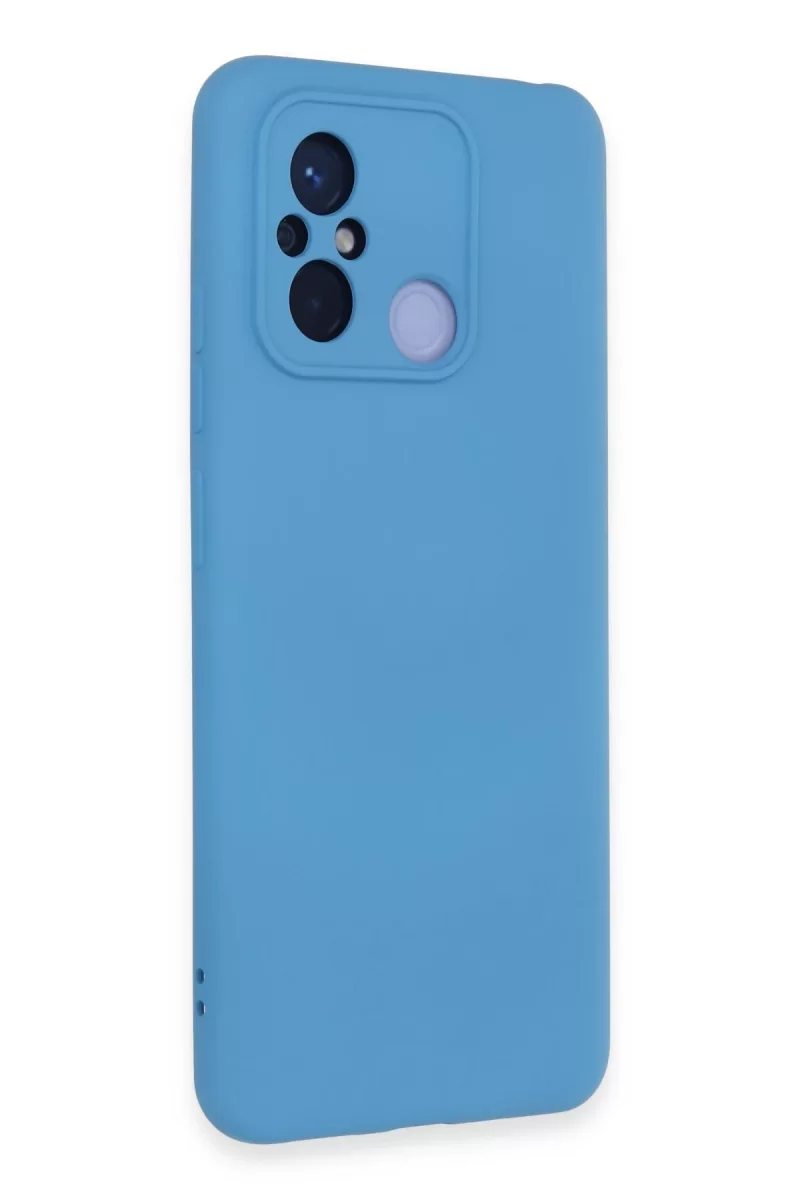 Newface Xiaomi Redmi 12C Kılıf Nano içi Kadife Silikon - Mavi