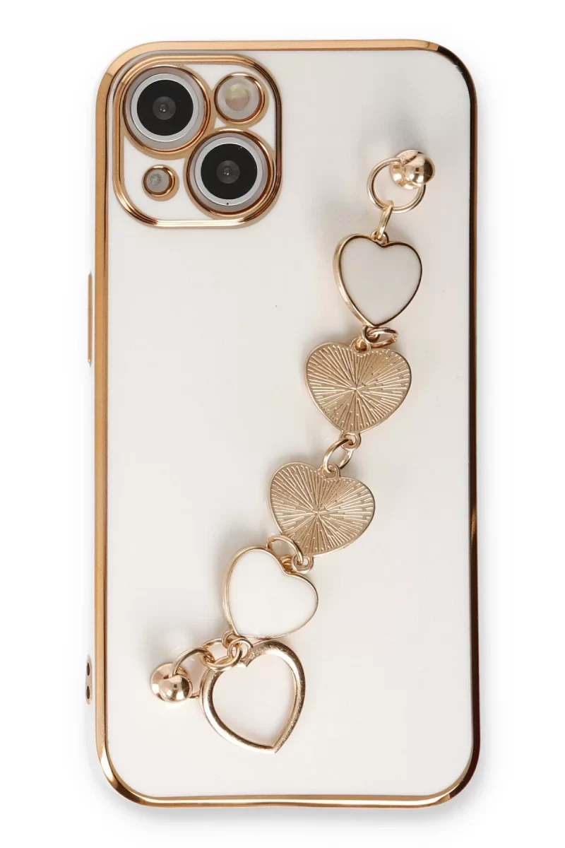 Newface Apple iPhone 14 Plus Kılıf Esila Silikon - Beyaz