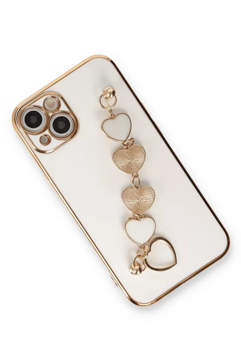 Newface Apple iPhone 14 Plus Kılıf Esila Silikon - Beyaz