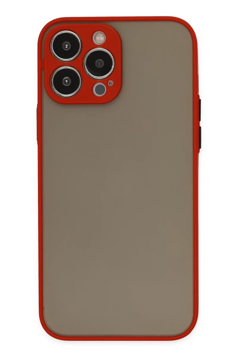 Newface Apple iPhone 14 Pro Kılıf Montreal Silikon Kapak - Kırmızı