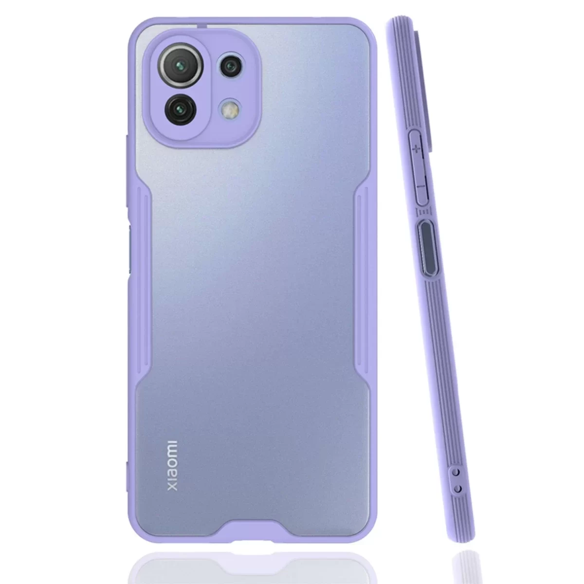 Newface Xiaomi Mİ 11 Lite Kılıf Platin Silikon - Lila