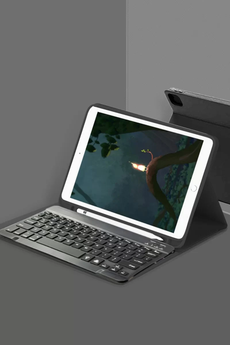 Newface Apple iPad 10.2 (9.nesil) Kılıf KC01 Smart Klavyeli Tablet Kılıfı - Siyah