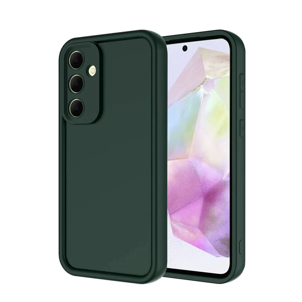 Newface Samsung Galaxy A26 Kılıf Viera Silikon - Koyu Yeşil