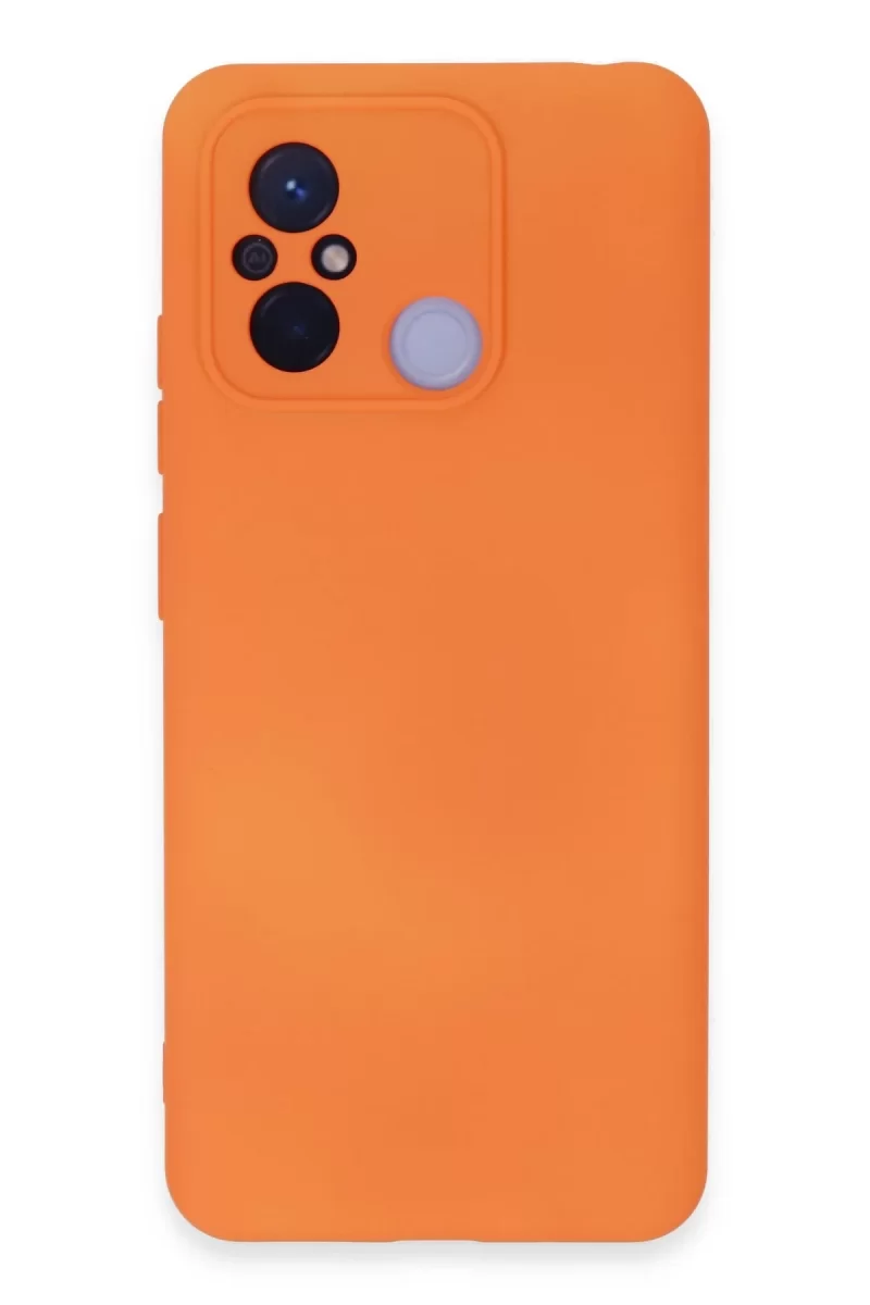 Newface Xiaomi Redmi 12C Kılıf Nano içi Kadife Silikon - Turuncu