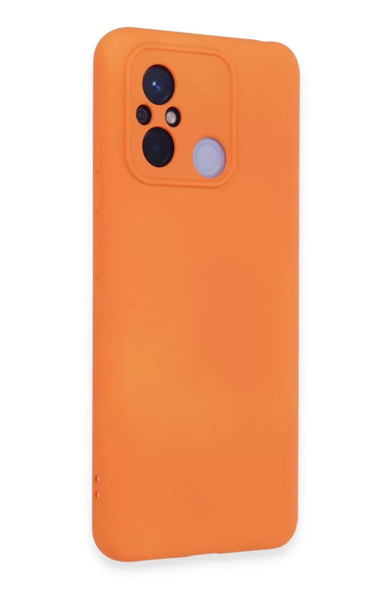 Newface Xiaomi Redmi 12C Kılıf Nano içi Kadife Silikon - Turuncu