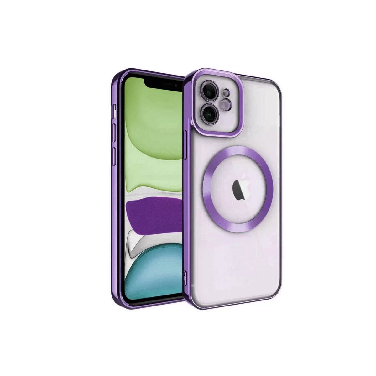 Newface Apple iPhone 11 Kılıf Kross Magneticsafe Kapak - Mor