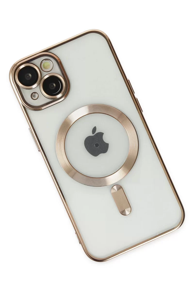 Newface Apple iPhone 14 Kılıf Kross Magneticsafe Kapak - Gold
