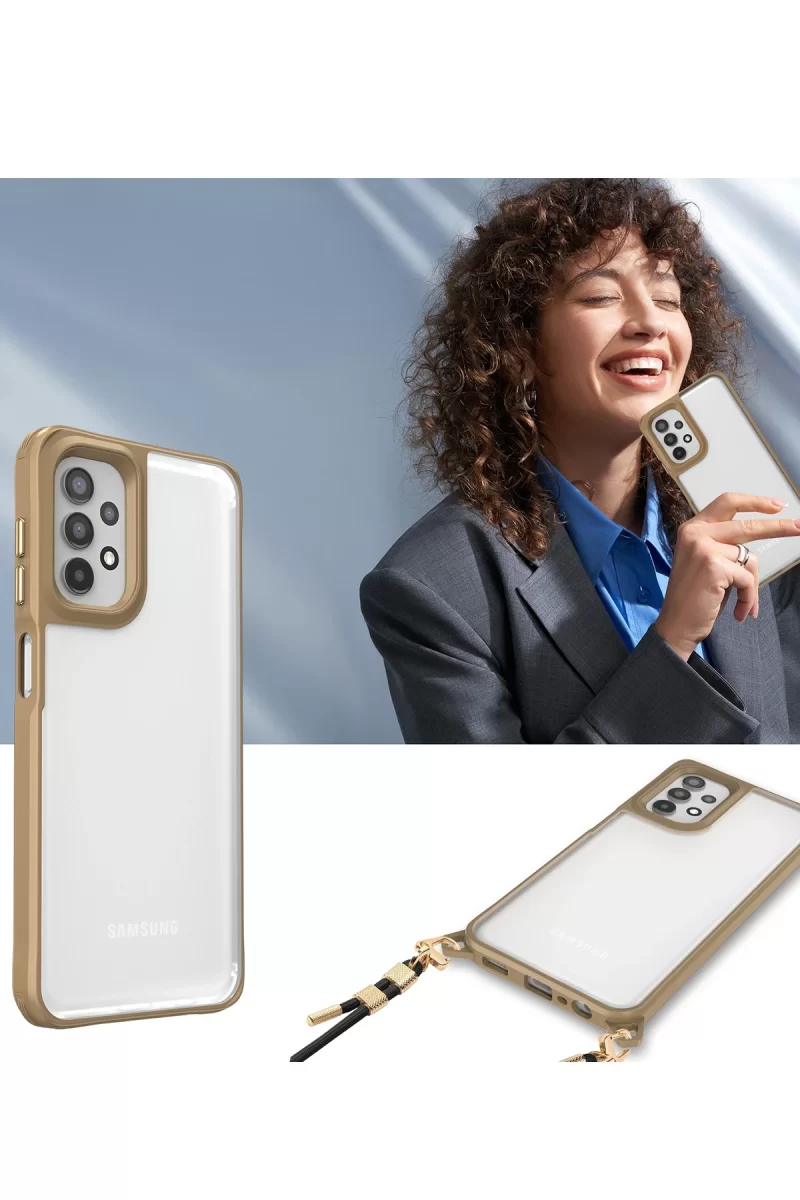Newface Samsung Galaxy A23 4G Kılıf Penta Silikon Kılıf - Çöl Titanyum