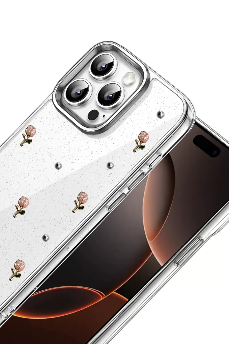 Newface Apple iPhone 16 Pro Fiyonk Desenli Kapak - Desen 6