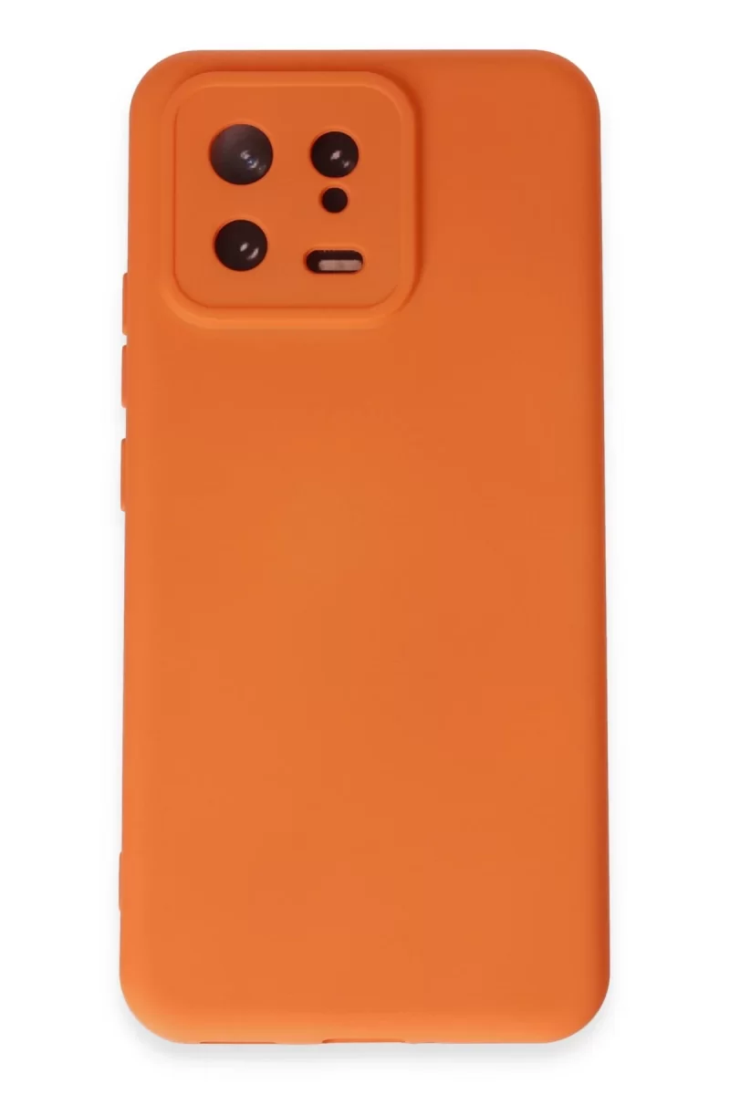 Newface Xiaomi Mi 13 Kılıf Nano içi Kadife Silikon - Turuncu