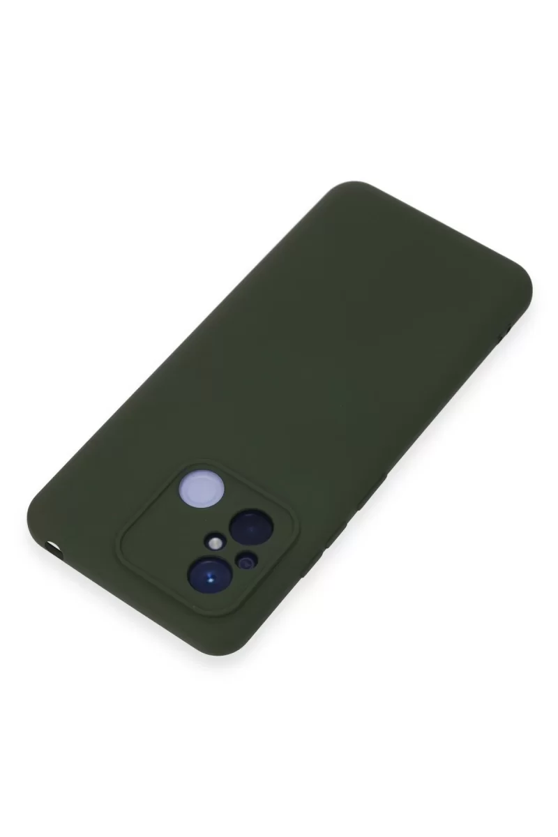 Newface Xiaomi Redmi 12C Kılıf Nano içi Kadife Silikon - Koyu Yeşil