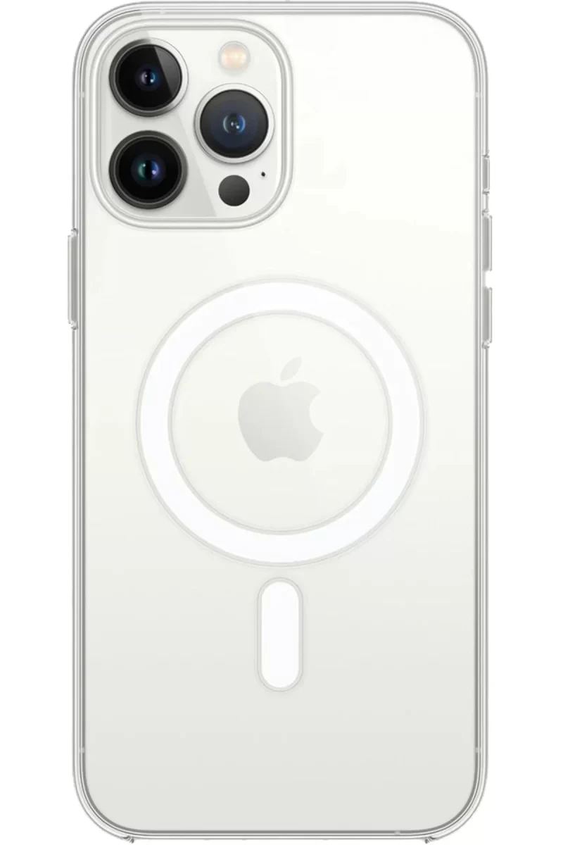 Newface Apple iPhone 15 Pro Max Kılıf Magneticsafe Şeffaf Silikon - Şeffaf