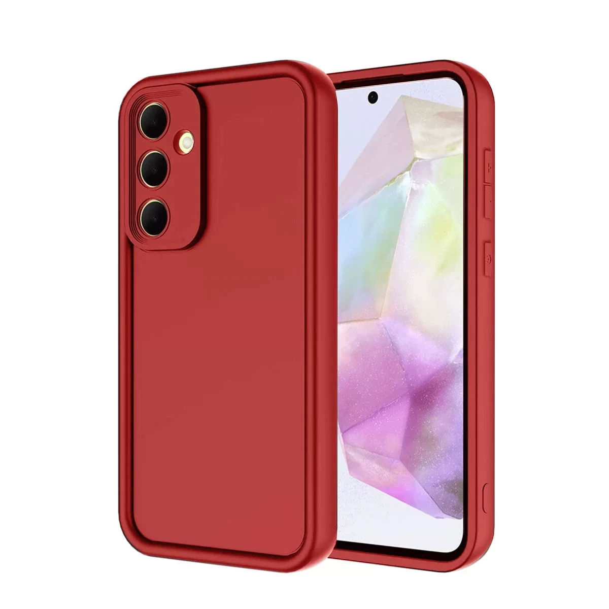 Newface Samsung Galaxy A56 Kılıf Viera Silikon - Kırmızı