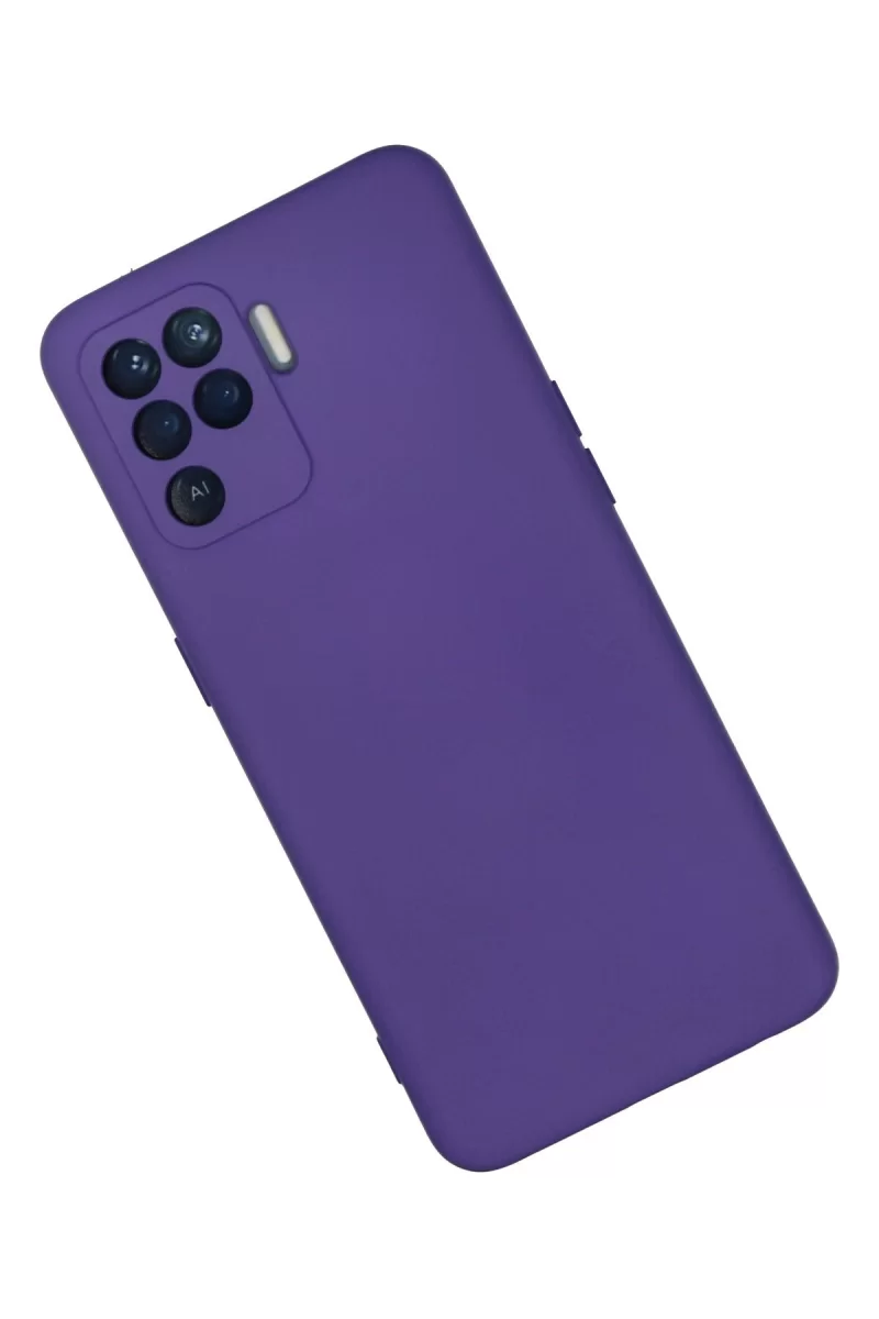 Newface Oppo Reno 5 Lite Kılıf Nano içi Kadife Silikon - Mor