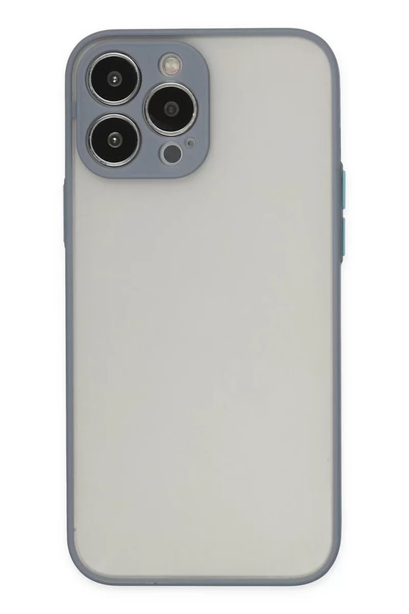 Newface Apple iPhone 14 Pro Kılıf Montreal Silikon Kapak - Gri
